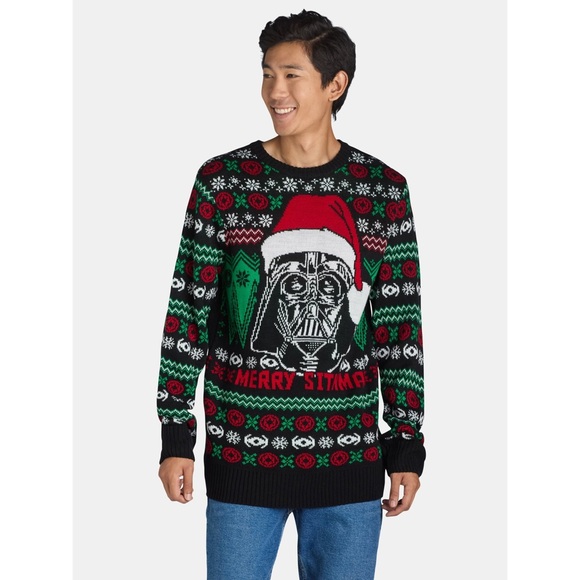 NWT Star Wars Men's Holiday Sweater with Long Sleeves, Sizes XL - Picture 1 of 9
